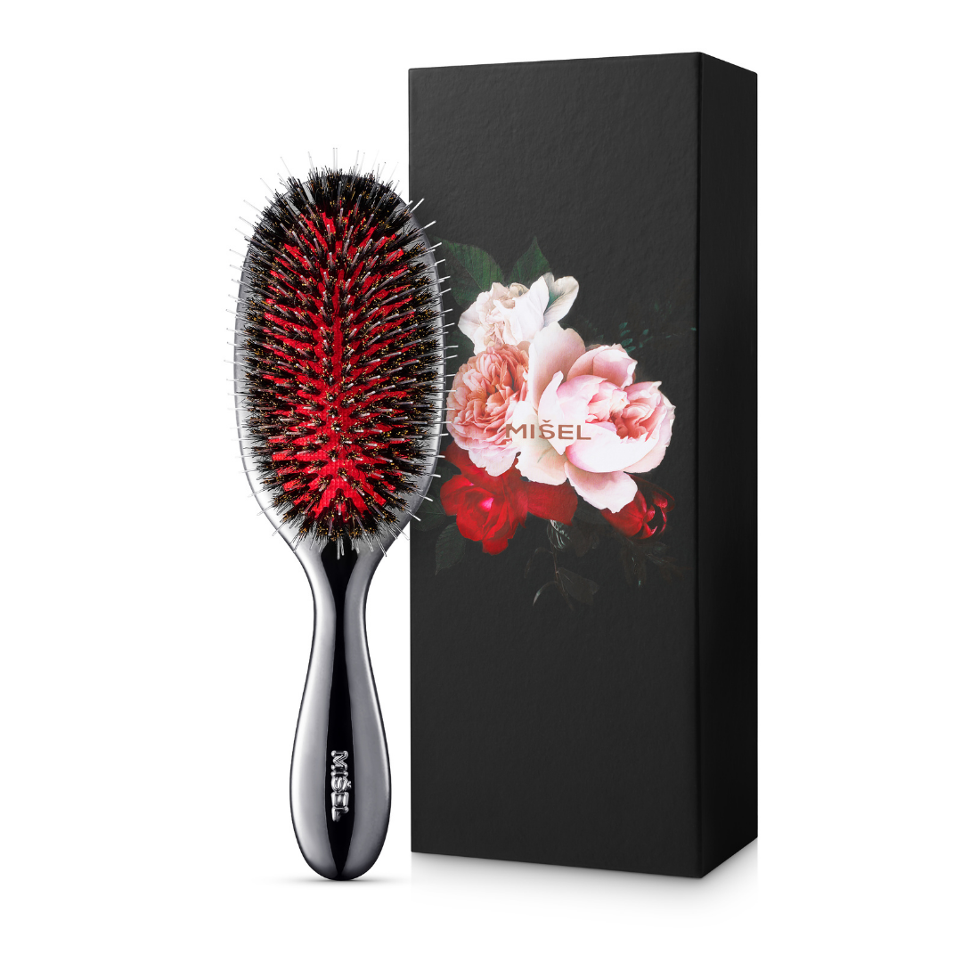 Premium Boar Bristle and nylon hair brush - Medium size