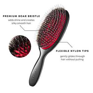 Premium Boar Bristle and Nylon hairbrush - Large