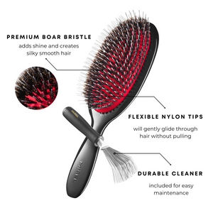 Large Hairbrush and brush cleaner in a gift box